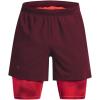 imageUnder Armour Mens Launch Run 5inch 2in1 Shorts600 Dark Maroon  Beta  Reflective