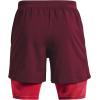 imageUnder Armour Mens Launch Run 5inch 2in1 Shorts600 Dark Maroon  Beta  Reflective