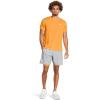 imageUnder Armour Mens Launch Run 7inch 2in1 Shorts011 Mod Gray  Nova Orange  Reflective