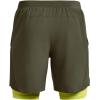 imageUnder Armour Mens Launch Run 7inch 2in1 Shorts390 Marine Od Green  Lime Yellow  Reflective