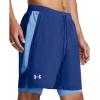 imageUnder Armour Mens Launch Run 7inch 2in1 Shorts432 Tech Blue  Horizon Blue  Reflective