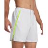 imageUnder Armour Mens Launch Stretch Woven 7inch Shorts014 Halo Gray  Highvis Yellow  Reflective