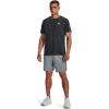 imageUnder Armour Mens Launch Stretch Woven 7inch Shorts016 Pitch Gray Full Heather  Bolt Red  Reflective