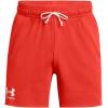 imageUnder Armour Mens Rival Terry 6inch Shorts860 Dark Orange   Onyx White