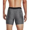 imageUnder Armour Mens Tech 6inch Boxerjock 1Pack017 Jet Gray Medium Heather   Black