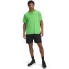 imageUnder Armour Mens Woven Wordmark Shorts005 Black   Cyber Green
