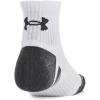 imageUnder Armour Unisex Adult Performace Cotton Quarter Socks 3 Pairs100 White  White  Pitch Gray