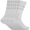 imageUnder Armour UnisexAdult Essential Crew Socks 6 Pack100 White  White  Halo Gray