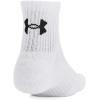 imageUnder Armour UnisexAdult Training Cotton Quarter Socks 3 Pack100 White  White  Black
