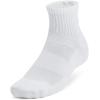 imageUnder Armour UnisexAdult Training Cotton Quarter Socks 3 Pack100 White  White  Black