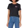 imageUnder Armour Womens New Freedom Logo TShirt002 Black   Flamingo