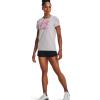 imageUnder Armour Womens New Freedom Logo TShirt015 Halo Gray Light Heather   Pink Edge
