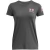 imageUnder Armour Womens New Freedom Logo TShirt026 Castlerock   Meta Pink