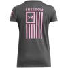 imageUnder Armour Womens New Freedom Logo TShirt026 Castlerock   Meta Pink