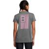 imageUnder Armour Womens New Freedom Logo TShirt026 Castlerock   Meta Pink