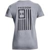 imageUnder Armour Womens New Freedom Logo TShirt036 Steel Light Heather   Black