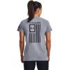 imageUnder Armour Womens New Freedom Logo TShirt036 Steel Light Heather   Black