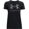 imageUnder Armour Womens New Freedom Logo TShirtBlack 001Graphite