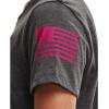 imageUnder Armour Womens New Freedom Logo TShirtCharcoal Medium Heather 019Virtual Pink