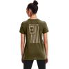 imageUnder Armour Womens New Freedom Logo TShirtMarine Od Green 390Desert Sand