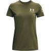 imageUnder Armour Womens New Freedom Logo TShirtMarine Od Green 390Desert Sand