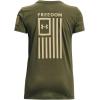 imageUnder Armour Womens New Freedom Logo TShirtMarine Od Green 390Desert Sand