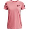 imageUnder Armour Womens New Freedom Logo TShirtPink Clay 663League Red