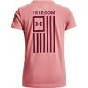 imageUnder Armour Womens New Freedom Logo TShirtPink Clay 663League Red
