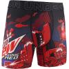imageUnder Armour mens Performance Tech Mesh Print Singles 6quot Inseam Boxer BriefLava Red