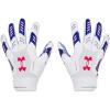 imageUnder Armour Mens F9 Nitro Novelty Football Gloves102 White  Royal  Red
