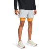 imageUnder Armour Mens Launch Run 5inch 2in1 Shorts011 Mod Gray  Nova Orange  Reflective