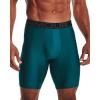 imageUnder Armour Mens MultiPack Performance Tech LongLeg Boxer Brief 9quot Inseam AllDay Comfort716 Tourmaline Teal   Pewter