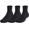 imageUnder Armour UnisexAdult Training Cotton Quarter Socks 3 Pack001 Black  Black  White
