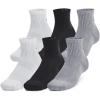 imageUnder Armour UnisexAdult Training Cotton Quarter Socks 6 Pack035 Steel  White  Black