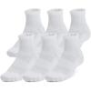imageUnder Armour UnisexAdult Training Cotton Quarter Socks 6 Pack100 White  White  Black