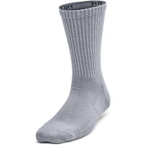imageUnder Armour Kids Youth Training Cotton Crew Socks 3 Pairs035 Steel  White  Black