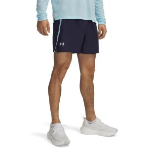 imageUnder Armour Mens Launch Run 5 Inch Unlined Shorts411 Midnight Navy  Stream  Reflective