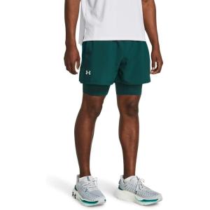 imageUnder Armour Mens Launch Run 5inch 2in1 Shorts449 Hydro Teal  Circuit Teal  Reflective