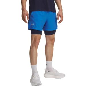 imageUnder Armour Mens Launch Run 5inch 2in1 ShortsBlue Atlantis 402