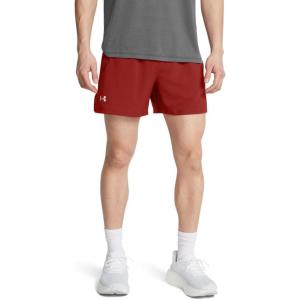 imageUnder Armour Mens Launch Run 5quot Shorts840 Earthen Orange  Black  Reflective