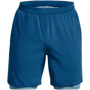 imageUnder Armour Mens Launch Run 7inch 2in1 Shorts426 Varsity Blue  Blizzard  Reflective