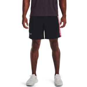 imageUnder Armour Mens Launch Stretch Woven 7inch Shorts007 Black  Pink Shock  Reflective