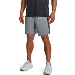 imageUnder Armour Mens Launch Stretch Woven 7inch Shorts016 Pitch Gray Full Heather  Bolt Red  Reflective
