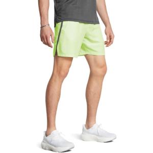 imageUnder Armour Mens Launch Stretch Woven 7inch Shorts304 Morph Green  Castlerock  Reflective