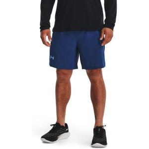 imageUnder Armour Mens Launch Stretch Woven 7inch Shorts471 Blue Mirage  Black  Reflective