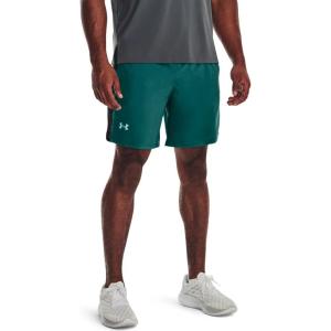 imageUnder Armour Mens Launch Stretch Woven 7inch Shorts722 Coastal Teal  Black  Reflective
