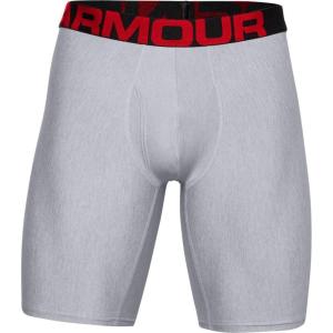 imageUnder Armour Mens MultiPack Performance Tech LongLeg Boxer Brief 9quot Inseam AllDay ComfortMod Gray Light Heather 011Jet Gray Light Heather
