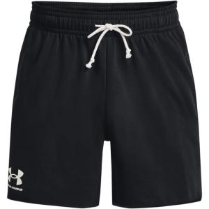 imageUnder Armour Mens Rival Terry 6inch Shorts001 Black   Onyx White