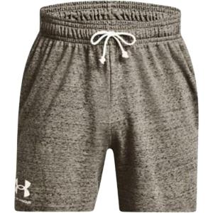 imageUnder Armour Mens Rival Terry 6inch ShortsGrove Green  Onyx White  504