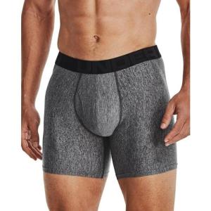 imageUnder Armour Mens Tech 6inch Boxerjock 1Pack017 Jet Gray Medium Heather   Black